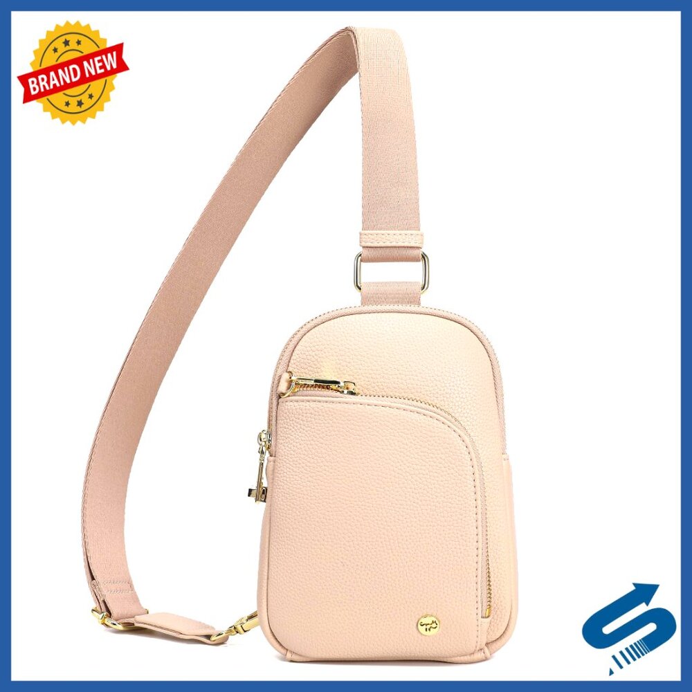 Sling Bag Anti Theft Crossbody Vegan Leather Travel Purse Chic Minimal